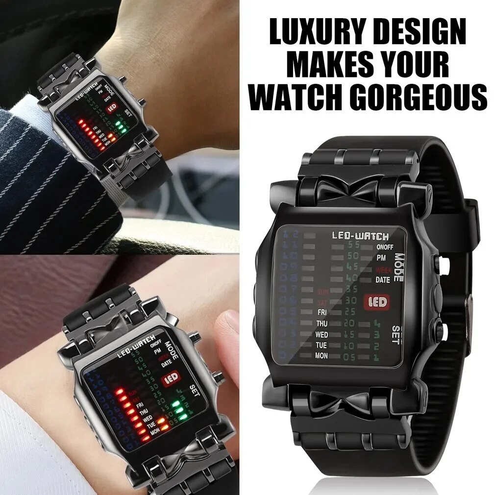 Timex Watches Smartwatch - Binarny zegarek LED Kreatywny wodoodporny biznesowy
