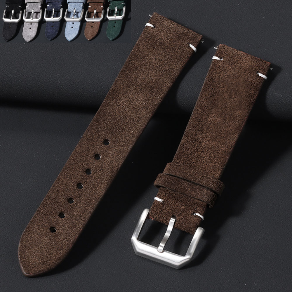 Smartwatch Vintage Watches For Women - 20mm 22mm Miękki zamszowy skórzany pasek