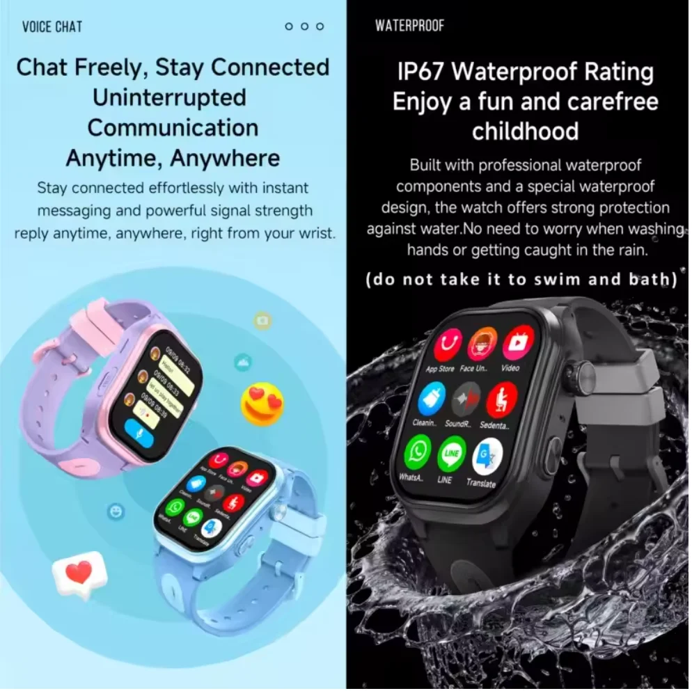 Smartwatch Watches For Kids With Gps - Inteligentny zegarek dla dzieci 4G, zegarek