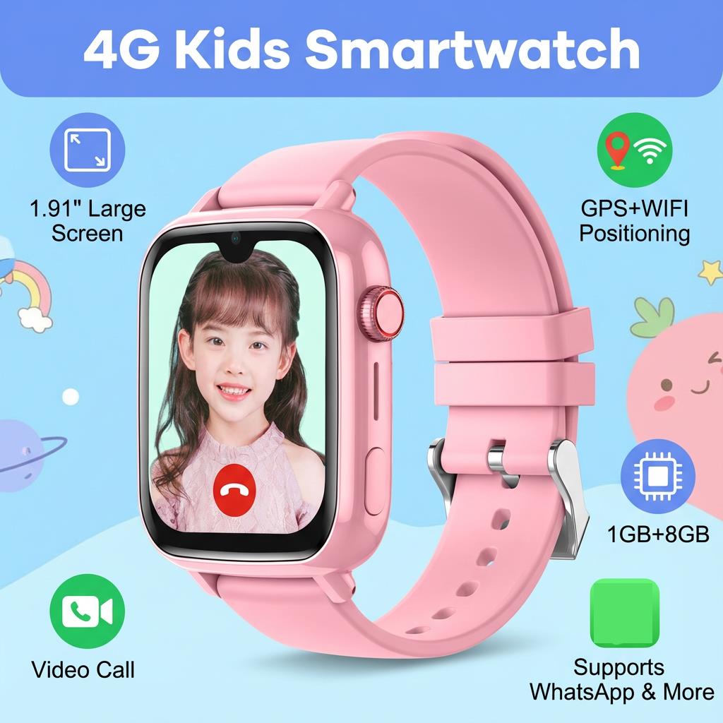 Smartwatch Watches For Kids With Gps - Inteligentny zegarek 4G dla dzieci z