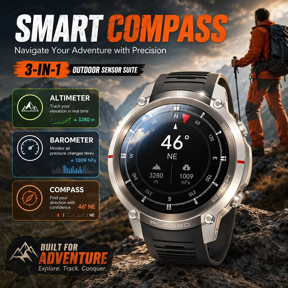 TANK Nowy Smartwatch GPS do Ta – Altimeter Compass Watch recenzja i cena