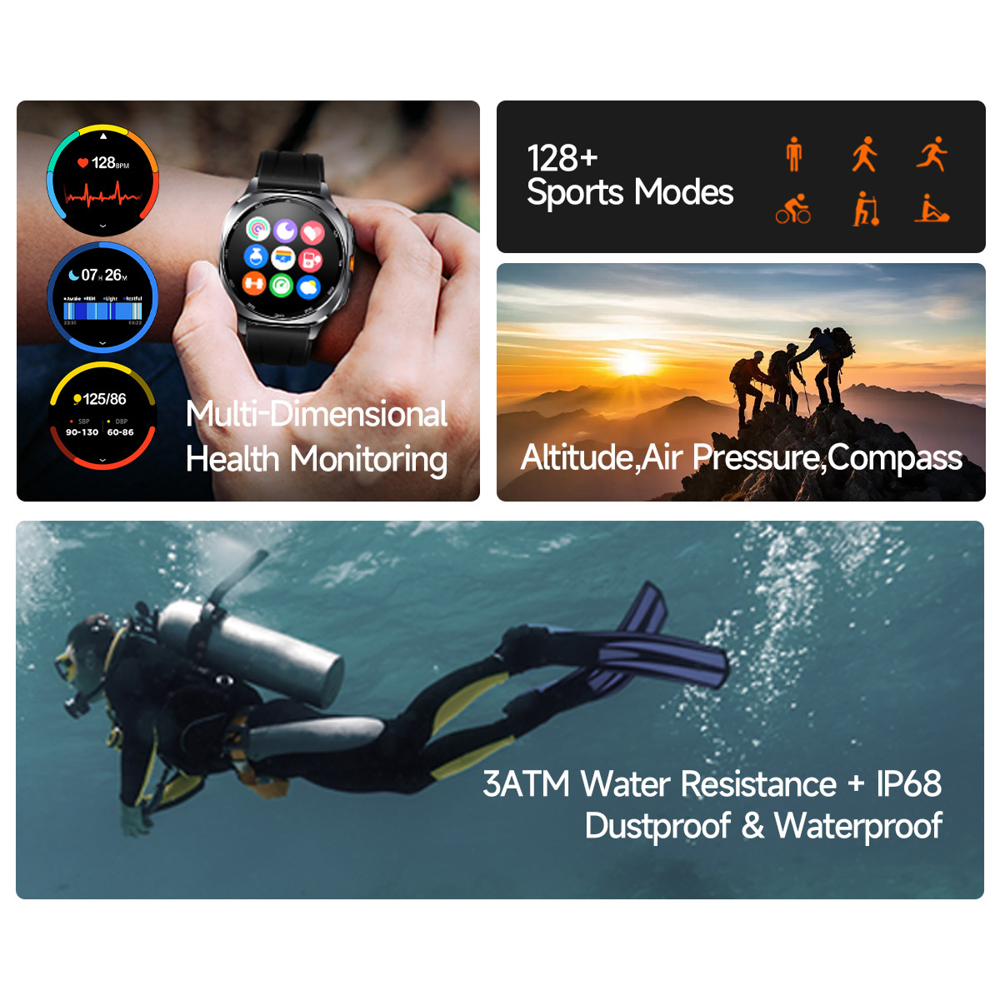 TS400 2025 Nowy Smartwatch Amo – Altimeter Compass Watch recenzja i cena
