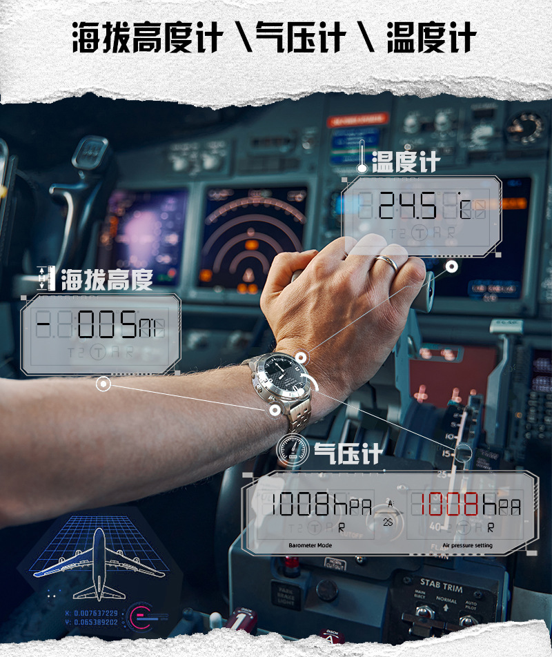 Męski wodoodporny inteligentny – Altimeter Compass Watch recenzja i cena