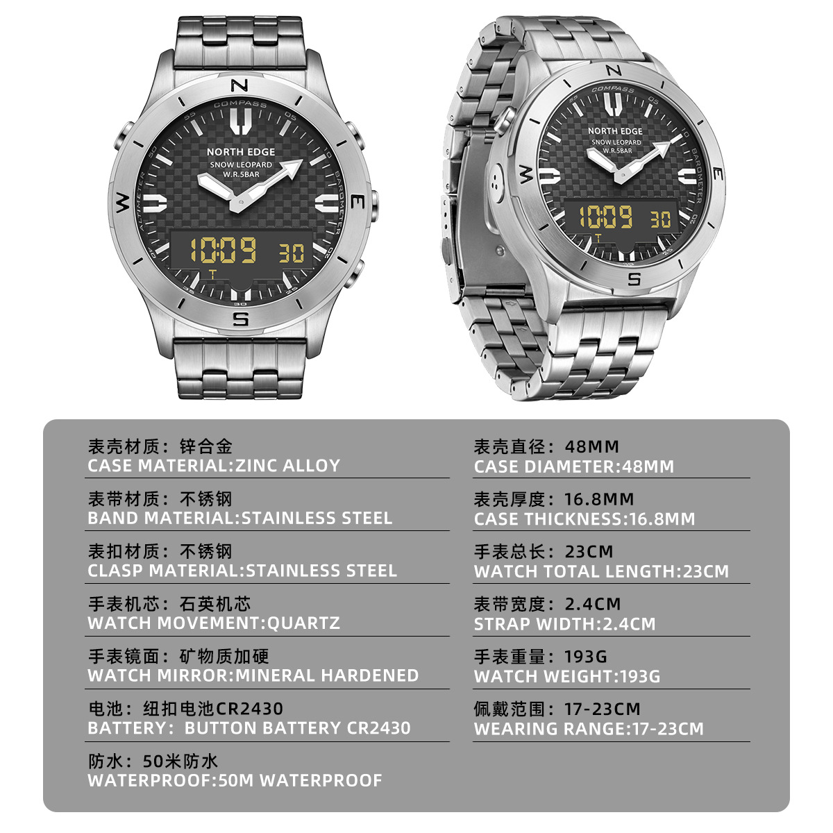 Męski wodoodporny inteligentny – Altimeter Compass Watch recenzja i cena