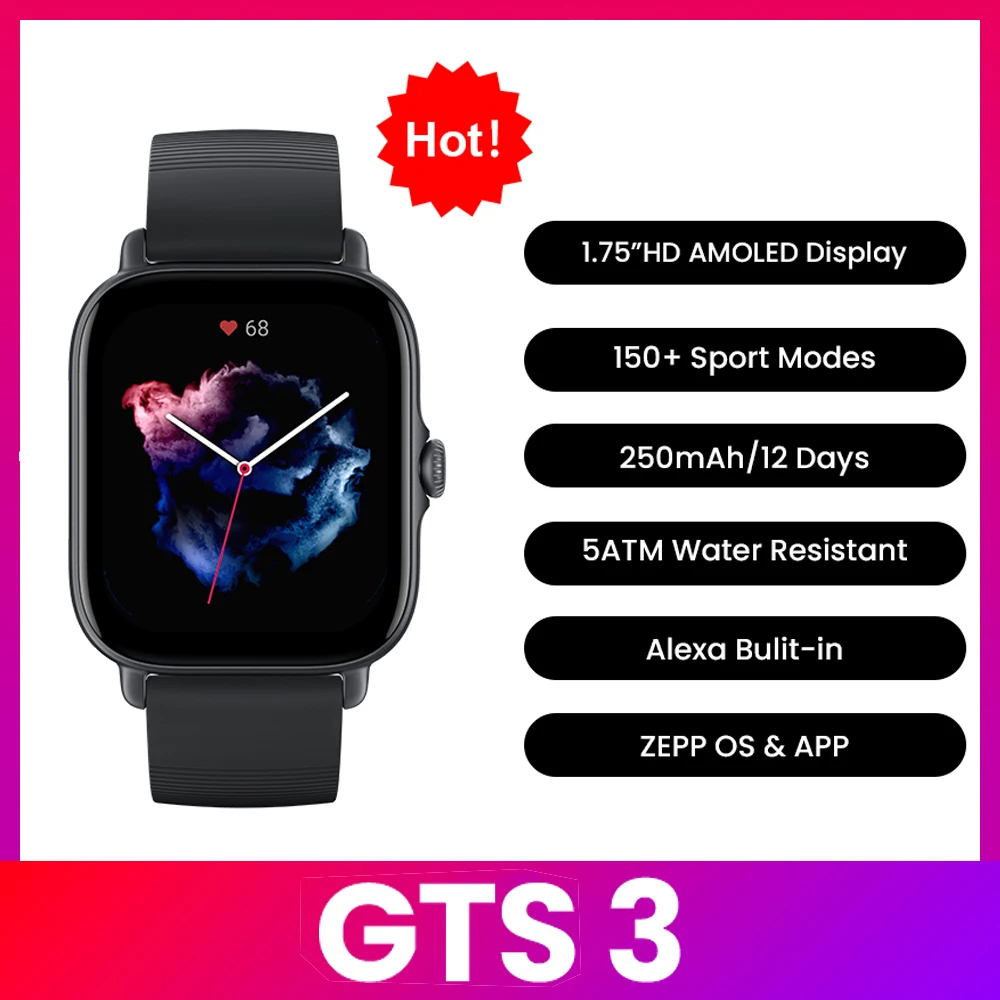 Amazfit GTS 3 Smartwatch Wodoo – Timex Watches Smartwatch recenzja i cena