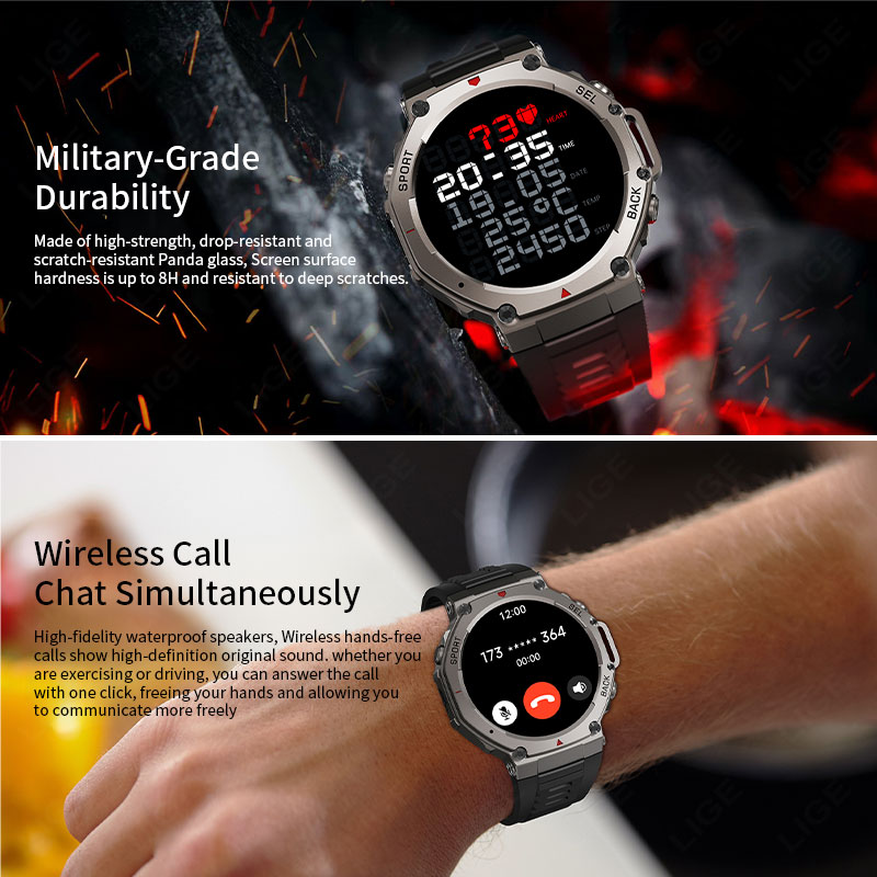 Inteligentny zegarek GPS LIGE  – Altimeter Compass Watch recenzja i cena