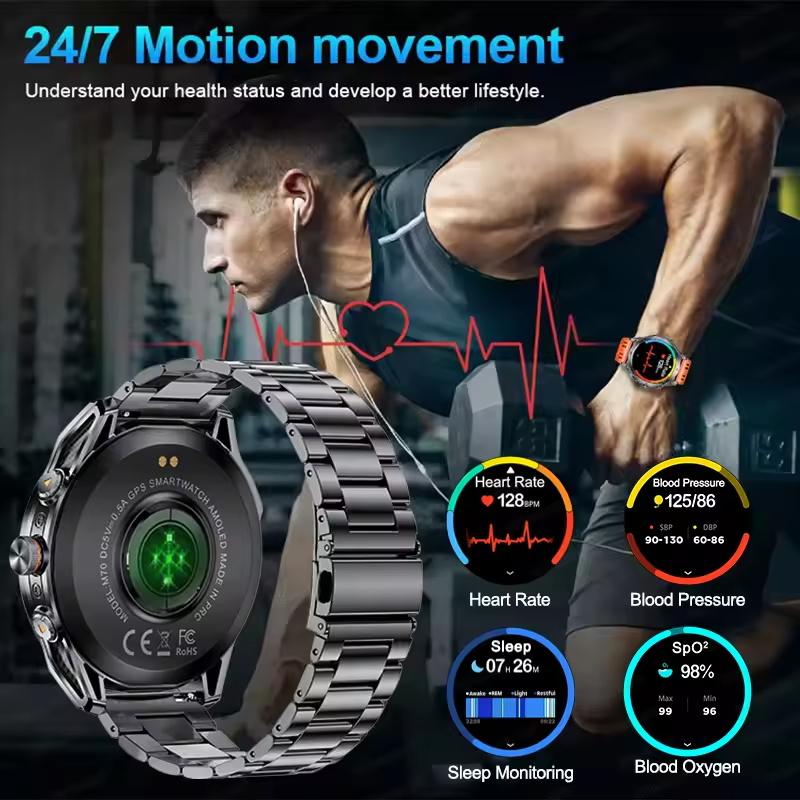 Nowy smartwatch wojskowy GPS d – Altimeter Compass Watch recenzja i cena