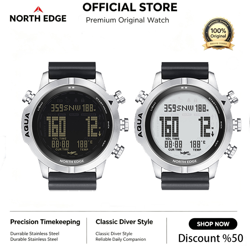 NORTH EDGE Męski Zegarek Cyfro – Altimeter Compass Watch recenzja i cena